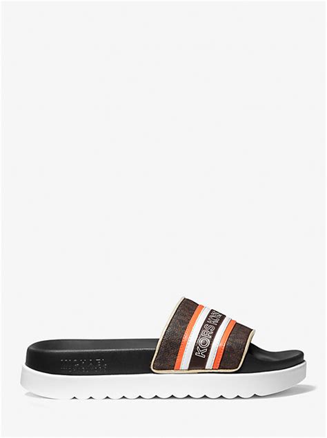 Tyra Logo Tape Slide Sandal 